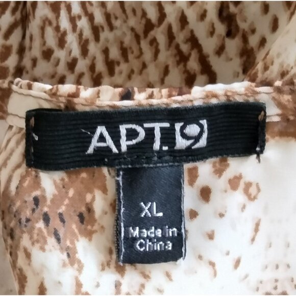 Apt. 9 Womens Snake Print Loose-Fit Blouse Size XL Lightweight Short Sleeve Top - Picture 6 of 7